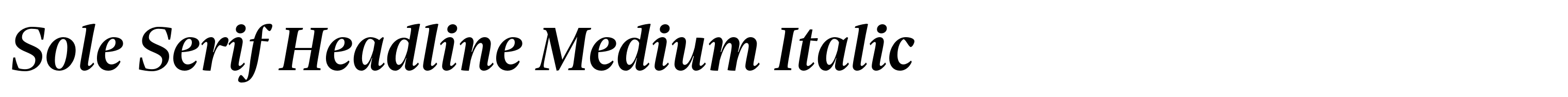 Sole Serif Headline Medium Italic